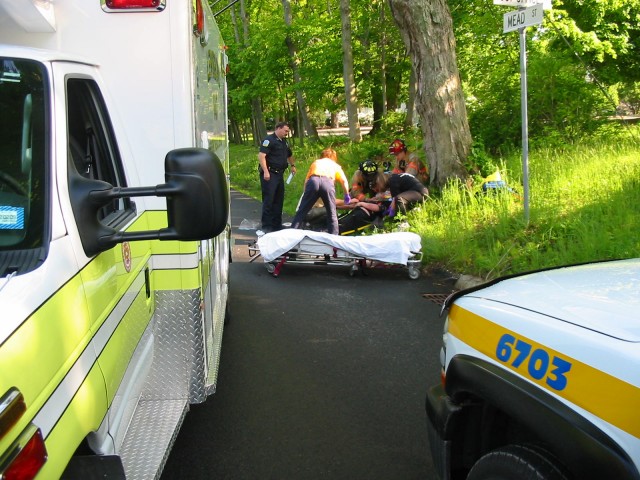 Bicyclist struck by a vehicle, May 2008