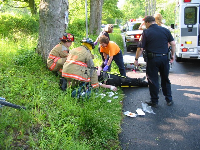 Bicyclist struck by a vehicle, May 2008