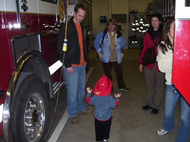 Traveling Tots visit the firehouse. March 3, 2008