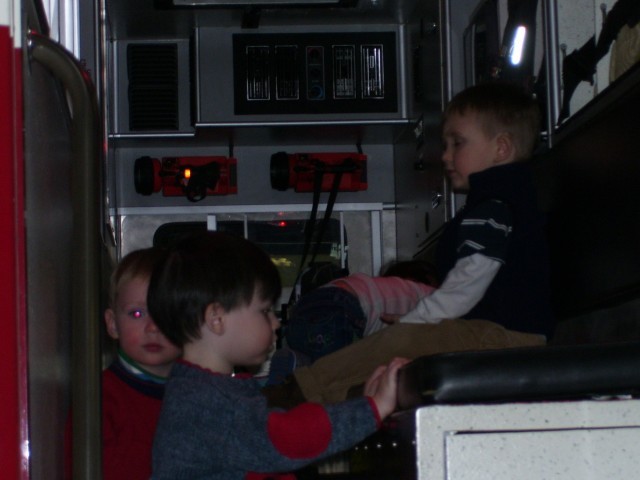 Traveling Tots visit the firehouse. March 3, 2008