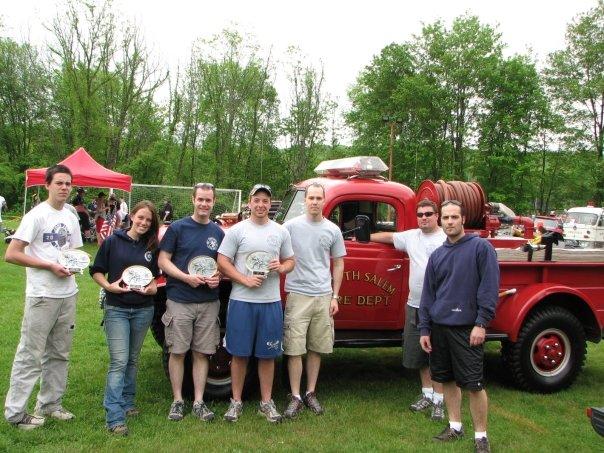 Winning Team at the 2009 JIMMY Muster,
1st Place Bucket Brigade,
2nd Place Hose Roll,
Best Original Apparatus
