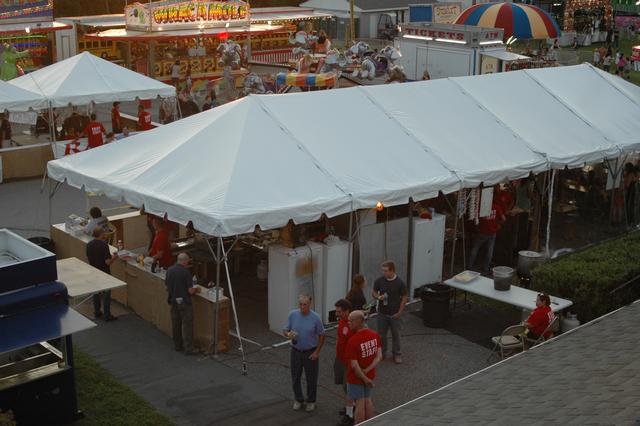 All those red shirts manning the tents, making sure everyone eats well